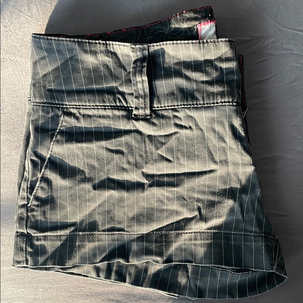 Hurley Black Pinstripe Mini Skirt